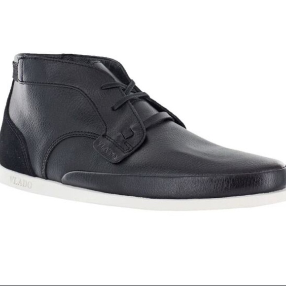 Vlado Black Leather Chukka Boots for Men